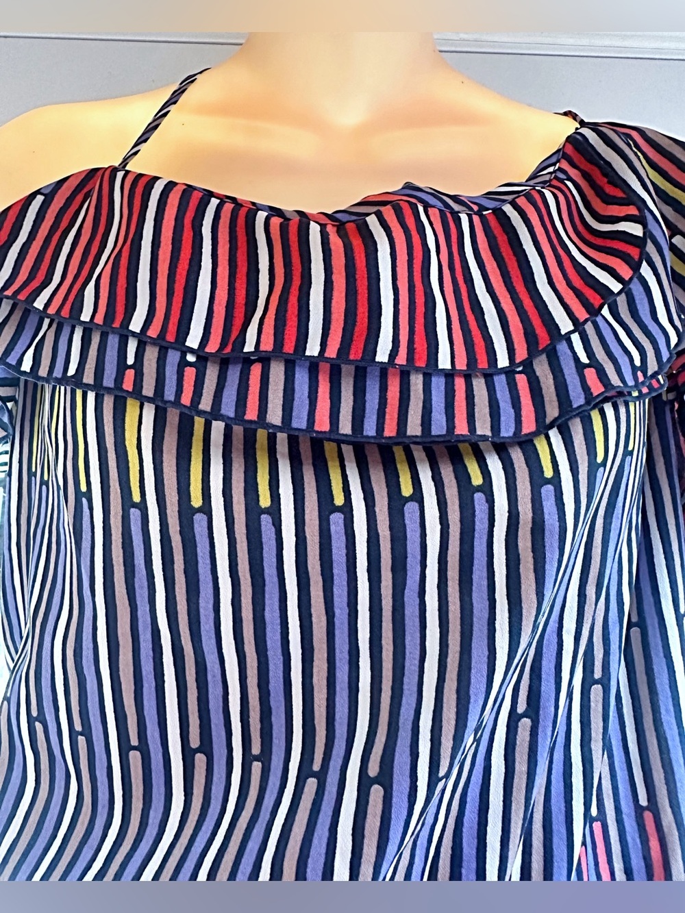 GAP Multicolor Striped Ruffle Sundress